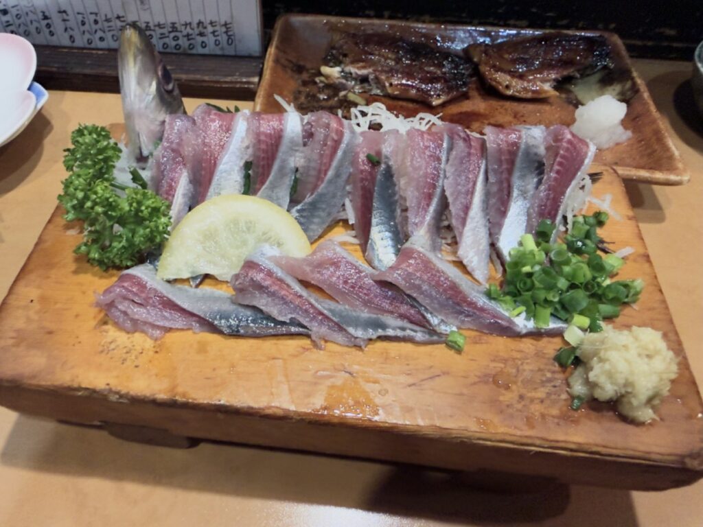 だるまやのいわしのお刺身